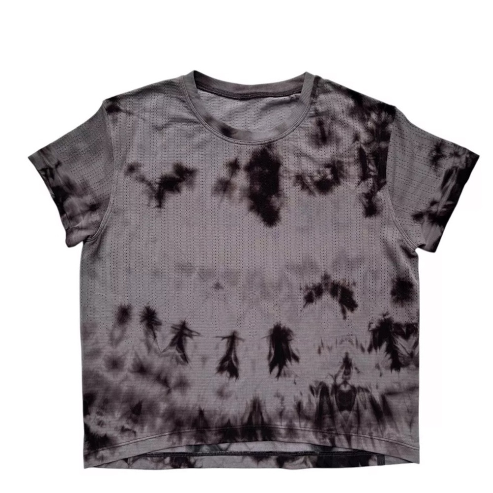 lululemon athletica Black Tie-Dye Crop Top